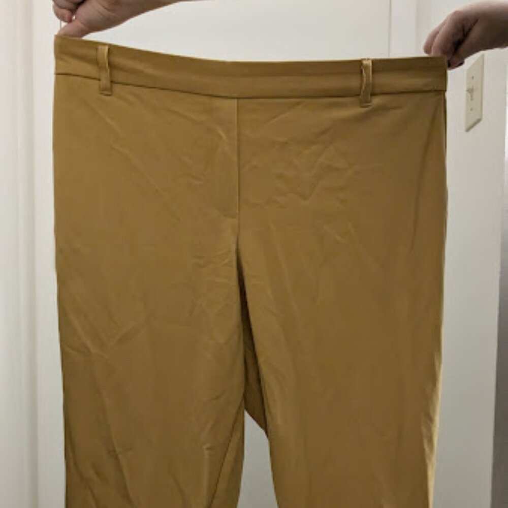 Comfortable Mustard Yellow Stretch-Waistband Pants | Size XL | Jules & Leopold